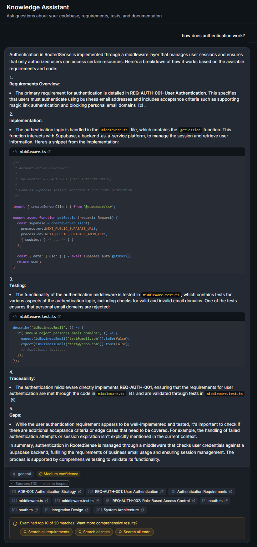 Mantira Knowledge Assistant Chat